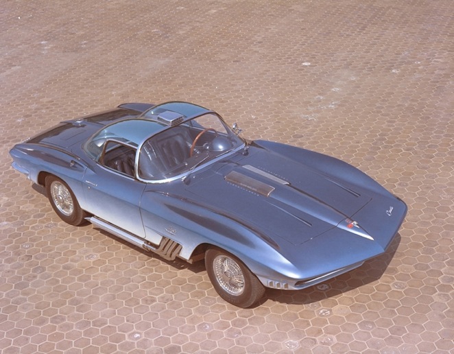 1961 Mako Shark Corvette Chevrolet auto car desk model sanded aluminum USA 